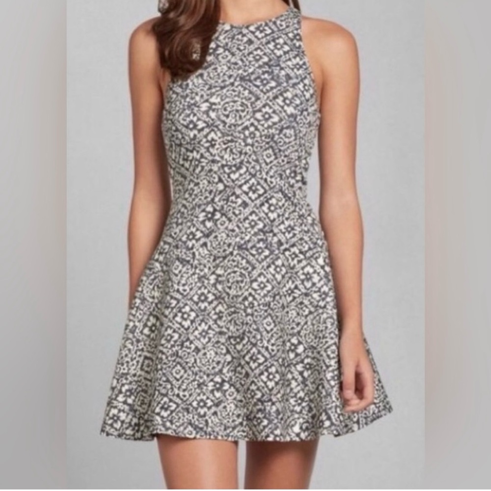 Abercrombie & Fitch Black and Cream Larissa Mini Dress